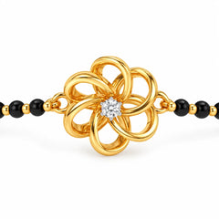 Roovi Aroha Flower 925 Sterling Silver Mangalsutra bracelet for Women