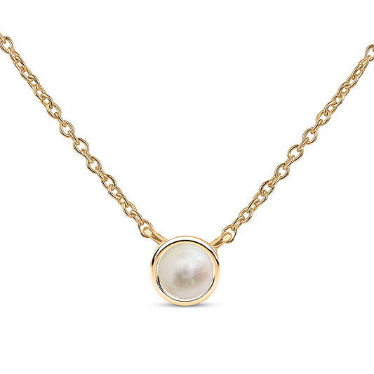 A Classic Dream Pearl Neckalce with 22kt Gold Plated