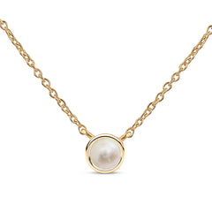 A Classic Dream Pearl Neckalce with 22kt Gold Plated