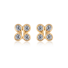 Buy Stylish Butterfly Zircon Stud Earrings