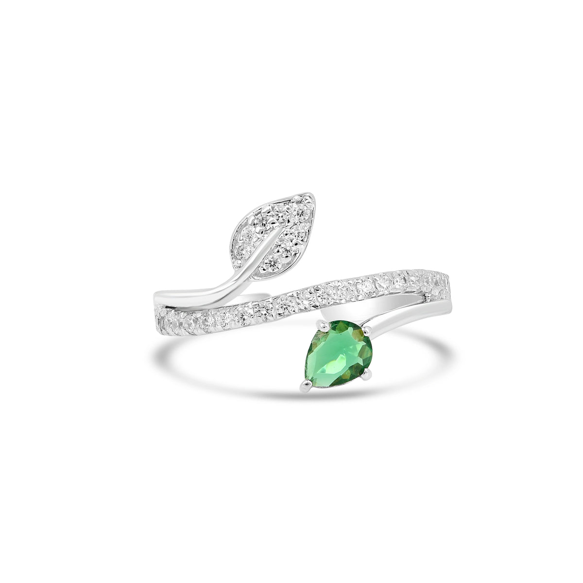 Roovi 925 Silver Whisper of Leaves Ring