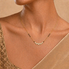 Roovi Aura Bezel 925 Silver Mangalsutra Online
