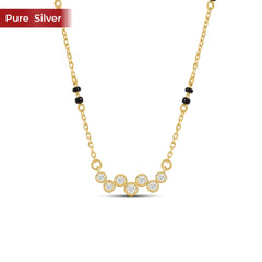 Roovi Aura Bezel 925 Silver Mangalsutra