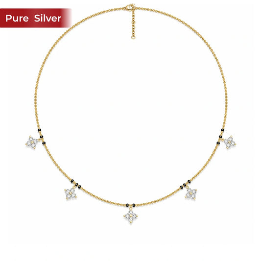 Roovi Clover Drop 925 Silver Mangalsutra