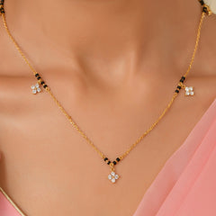 Roovi Clover Drop 925 Silver Mangalsutra Online