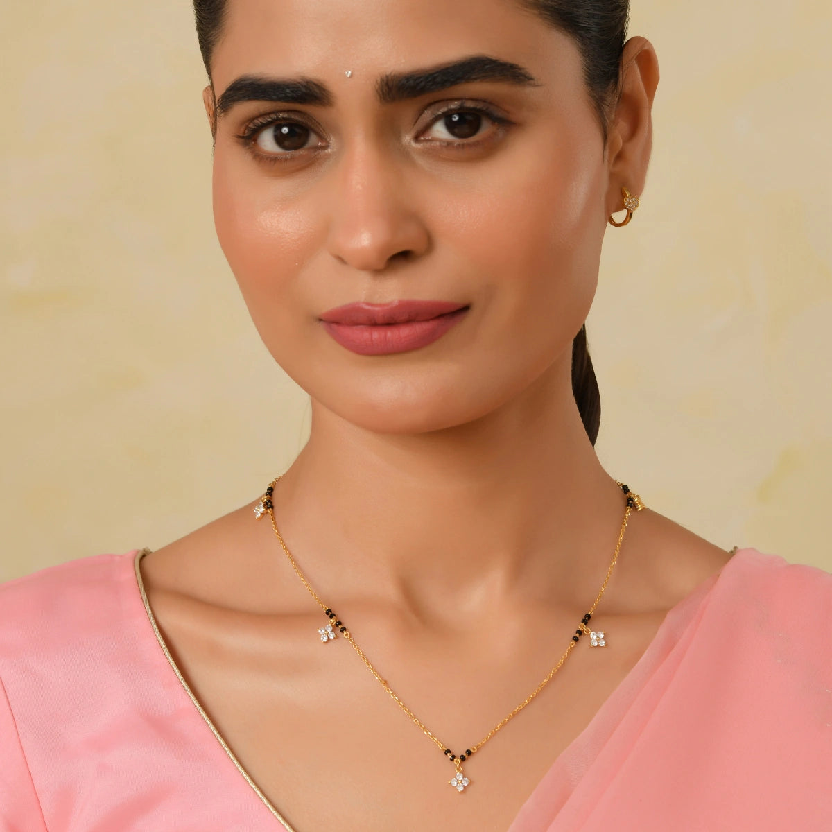Roovi Clover Drop Designer 925 Silver Mangalsutra