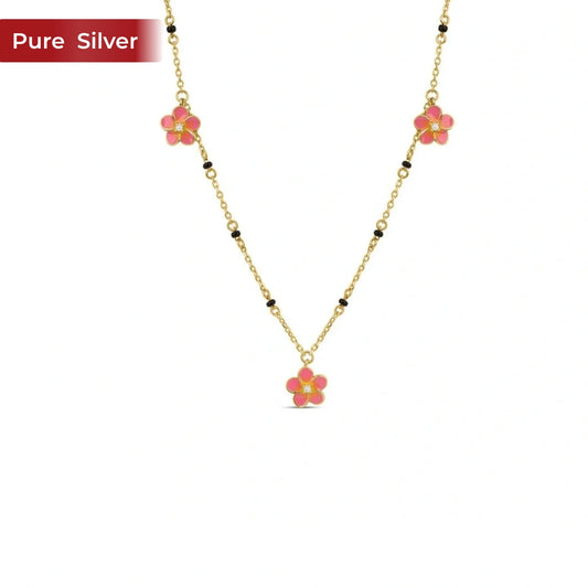 Roovi Meher Bloom 925 Silver Mangalsutra with 22kt Gold Plating