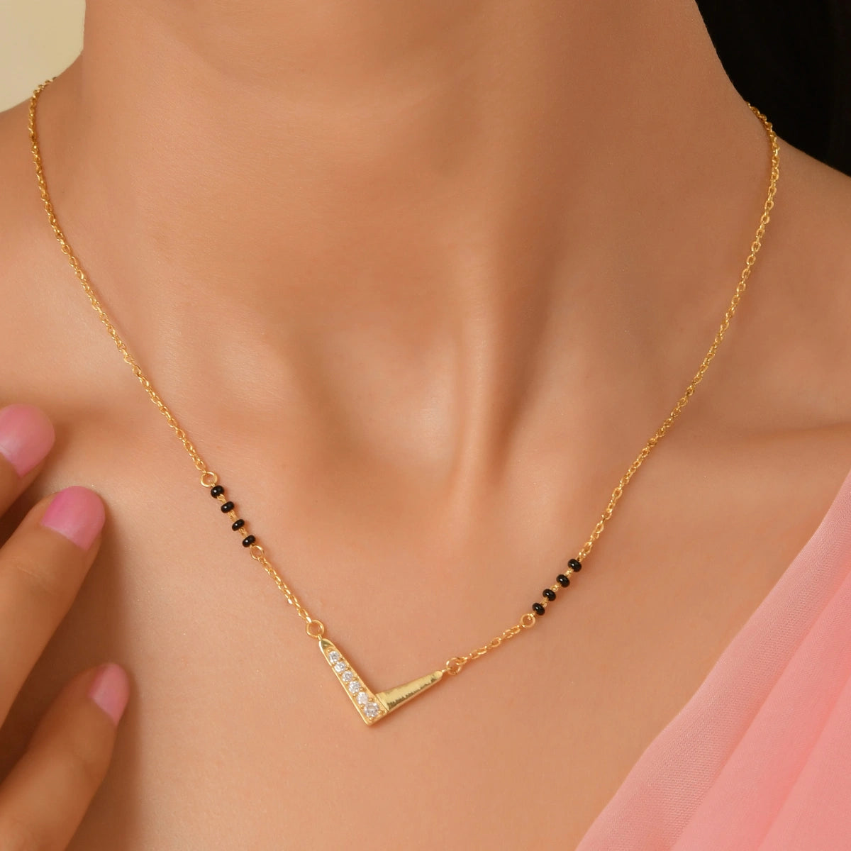 Roovi Veda 925 Silver Designer Mangalsutra