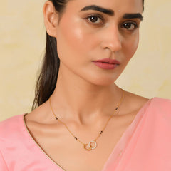 Roovi You & Me 925 Silver Mangalsutra with Elegant Pendant