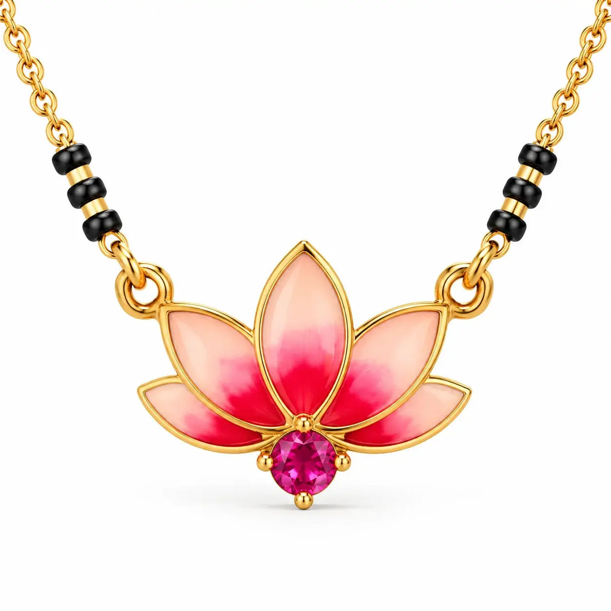 Roovi Lotus 925 Sterling Silver Mangalsutra for Women