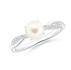 Roovi Diana 925 Silver Real Fresh Water Pearl Ring