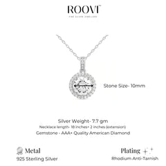 Roovi Big Dream 925 Silver Diamond Necklace for Women