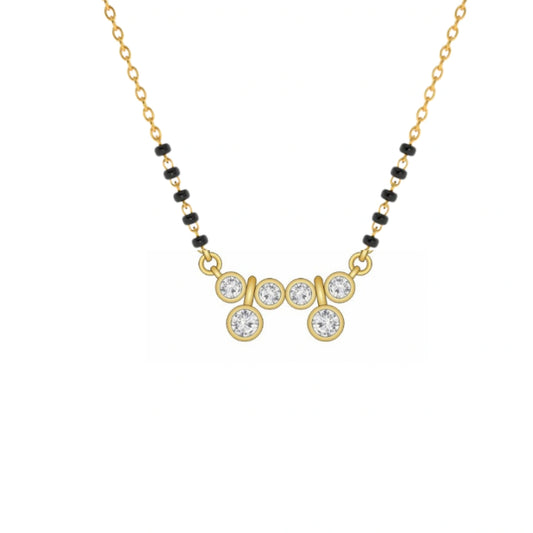 Roovi Ziya Lab Diamond Mangalsutra in 18kt Gold Vermeil