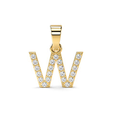 Roovi Initial Pendant in 925 Sterling Silver 18kt Gold Plated  Vermeil