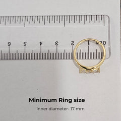 Roovi My SunShine Lotus Silver Gold Plated Ring in 925 Silver