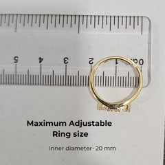 Roovi My SunShine Lotus Silver Gold Plated Ring in 925 Silver