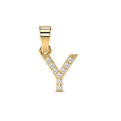 Roovi Initial Pendant in 925 Sterling Silver 18kt Gold Plated  Vermeil