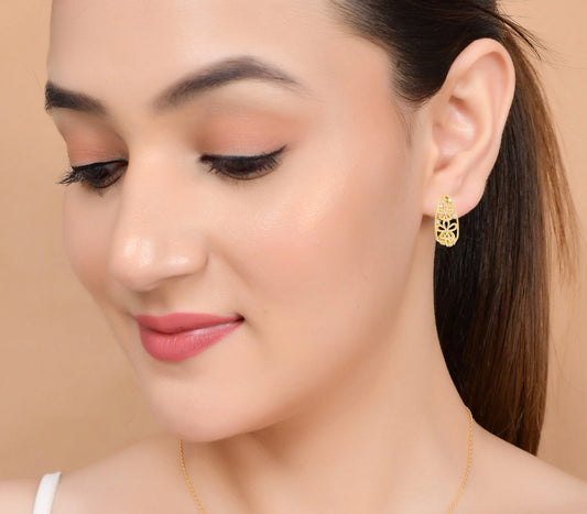 Roovi Floral Dreams 925 Silver Huggies Earrings
