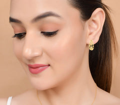 Roovi Floral Dreams 925 Silver Huggies Earrings