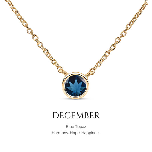 Roovi 925 Silver Birthstone Necklace with American Diamond I Gift For Women & Girls