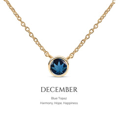 Roovi 925 Silver Birthstone Necklace with American Diamond I Gift For Women & Girls