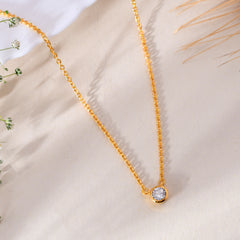 Order Fairy Diva Round AD Gold Chain Necklace online