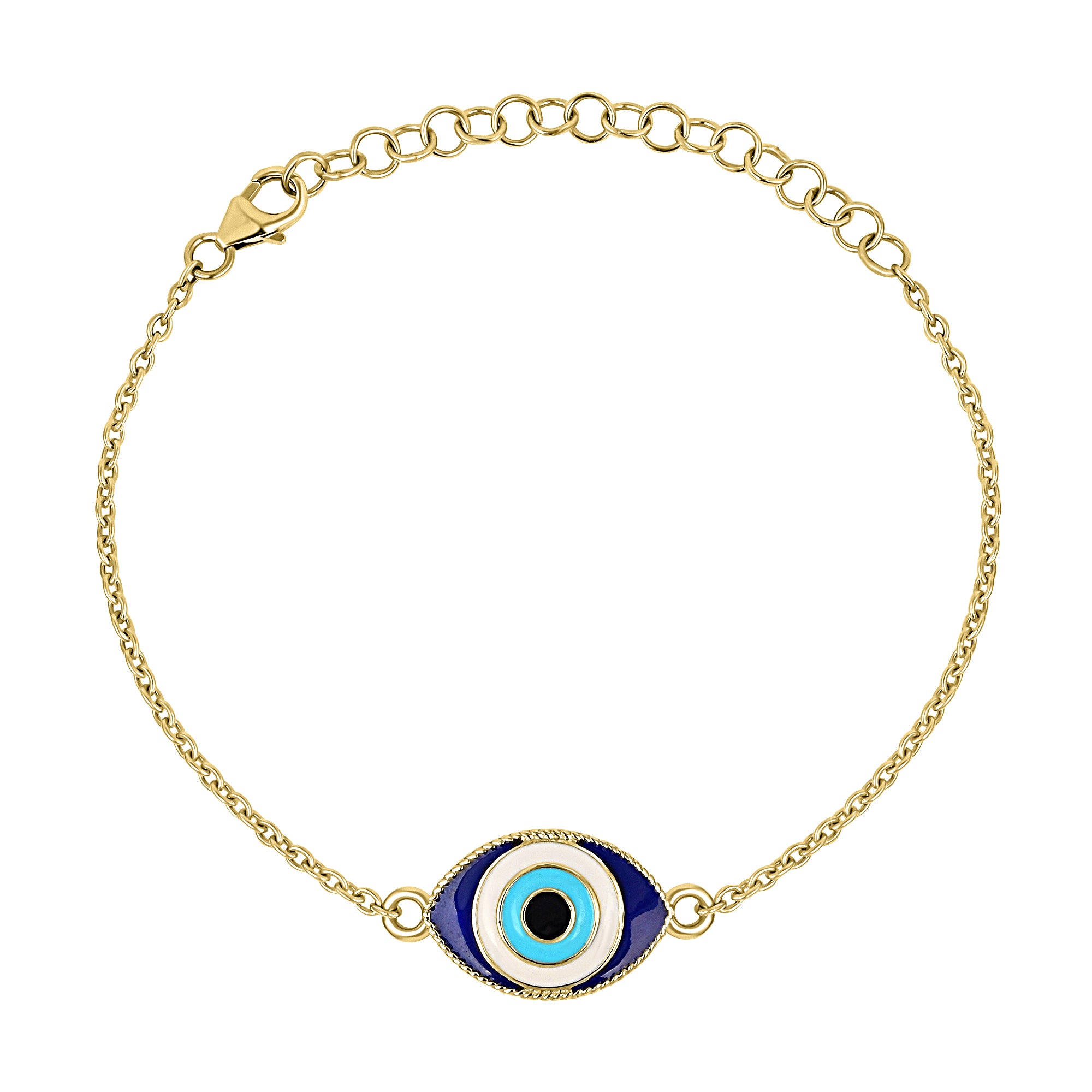 925 Pure Silver Good Vibes Evil Eye Bracelet for Sale