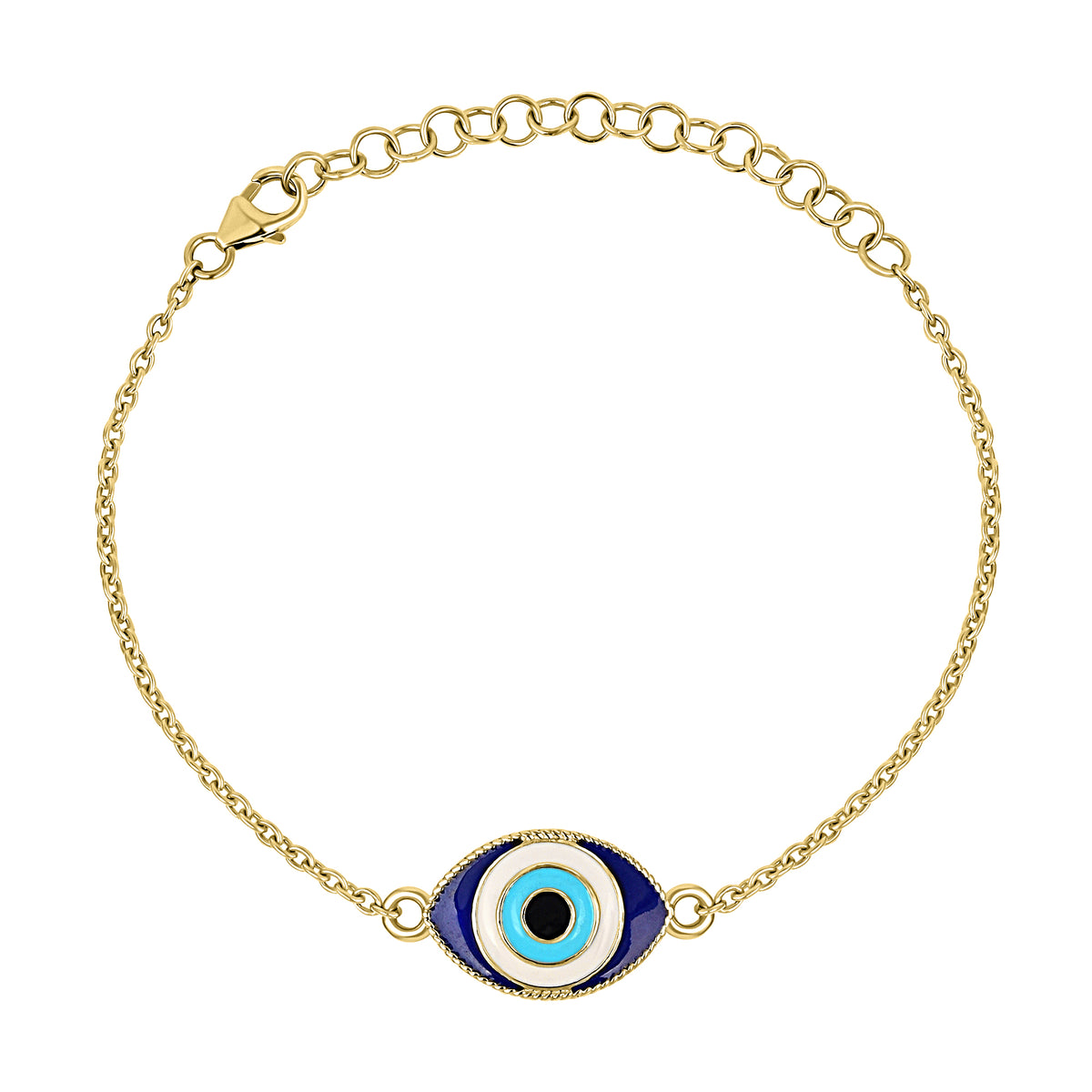 925 Pure Silver Good Vibes Evil Eye Bracelet for Sale