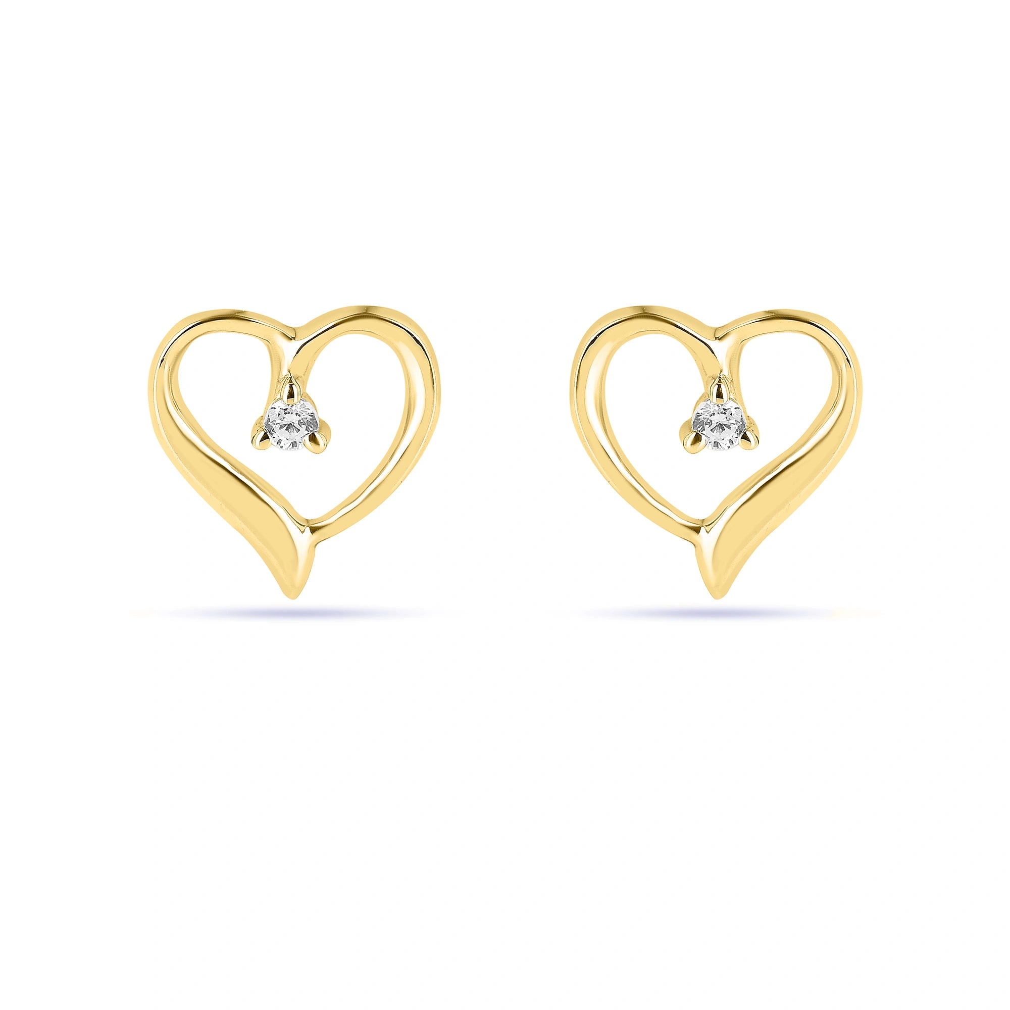 Roovi Simple Heart Studs in 925 Silver - Buy Earrings Online