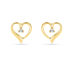 Roovi Simple Heart Studs in 925 Silver - Buy Earrings Online