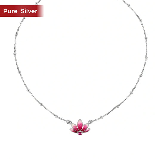 Roovi Laxmis Grace 925 Silver Lotus Adjustable Anklet for Women (2 Pc) |  Daily Wear