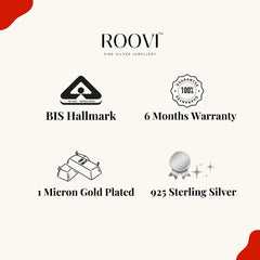 Roovi 925 Silver Lotus Rakhi I Raksha Bandhan Rakhi for Brother I Gift for Men & Boys I 925 Hallmark