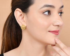 Roovi Sun Kissed Flower 925 Silver Earrings with 22kt Gold Plating