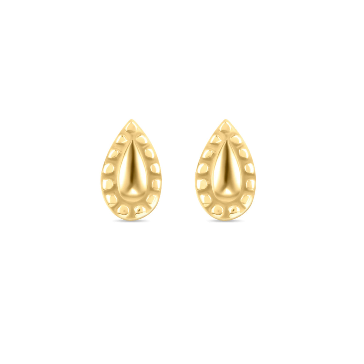 Simply Desi 925 Sterling Silver Gold Plated Earrings Earrings Roovi Gold 