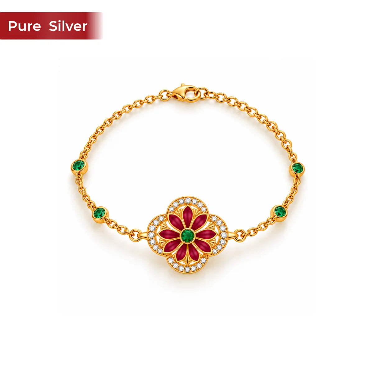Roovi Mohak Pure 925 Sterling Silver Bracelet for Women (1 Pc)