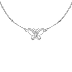 Roovi 925 Sterling Silver Butterfly Daily Wear Anklet For Women